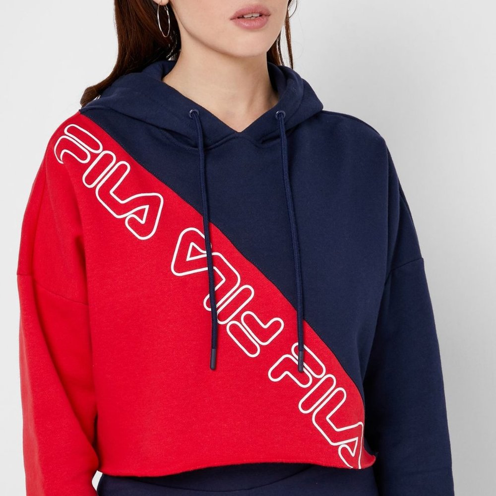 Fila Alianna Active Hoodie - Red/Navy/White